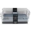 SimpleMade 2 Pack 8.25" x 12.5" Clear Fridge Bin with Blue Grip Liner