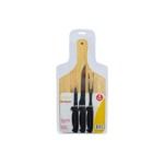 4 Piece cutting board and carving set