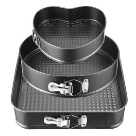 Non-Stick Springform Cake Pan Leakproof 9in 10in 11in Bakeware Pan with Removable Bottom 3Pcs Per Set